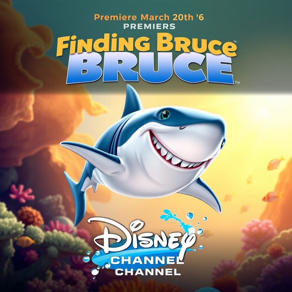 Finding Bruce: Disney-Pixar Animation Style Poster
