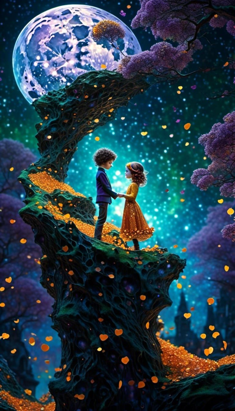 Falling in Love: Klimt-Inspired Photorealistic Art