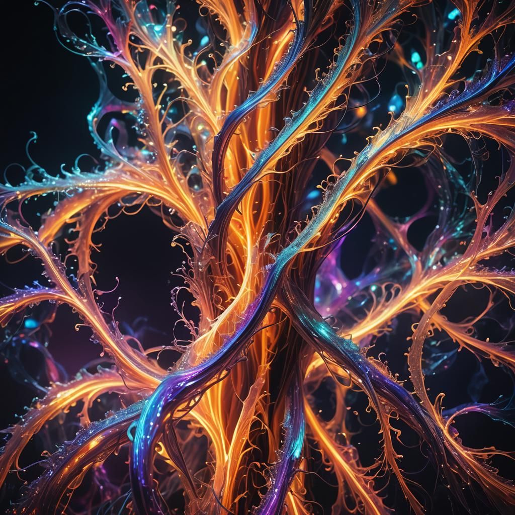 Glowing Energy Emanating from Misty Void