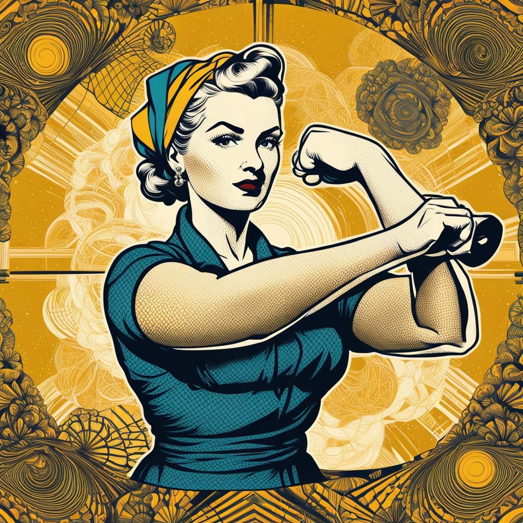 Rosie the Riveter Pop Art Screen Print