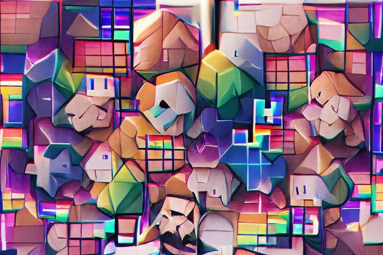 Colorful Geometric Tetris Jigsaw Puzzle