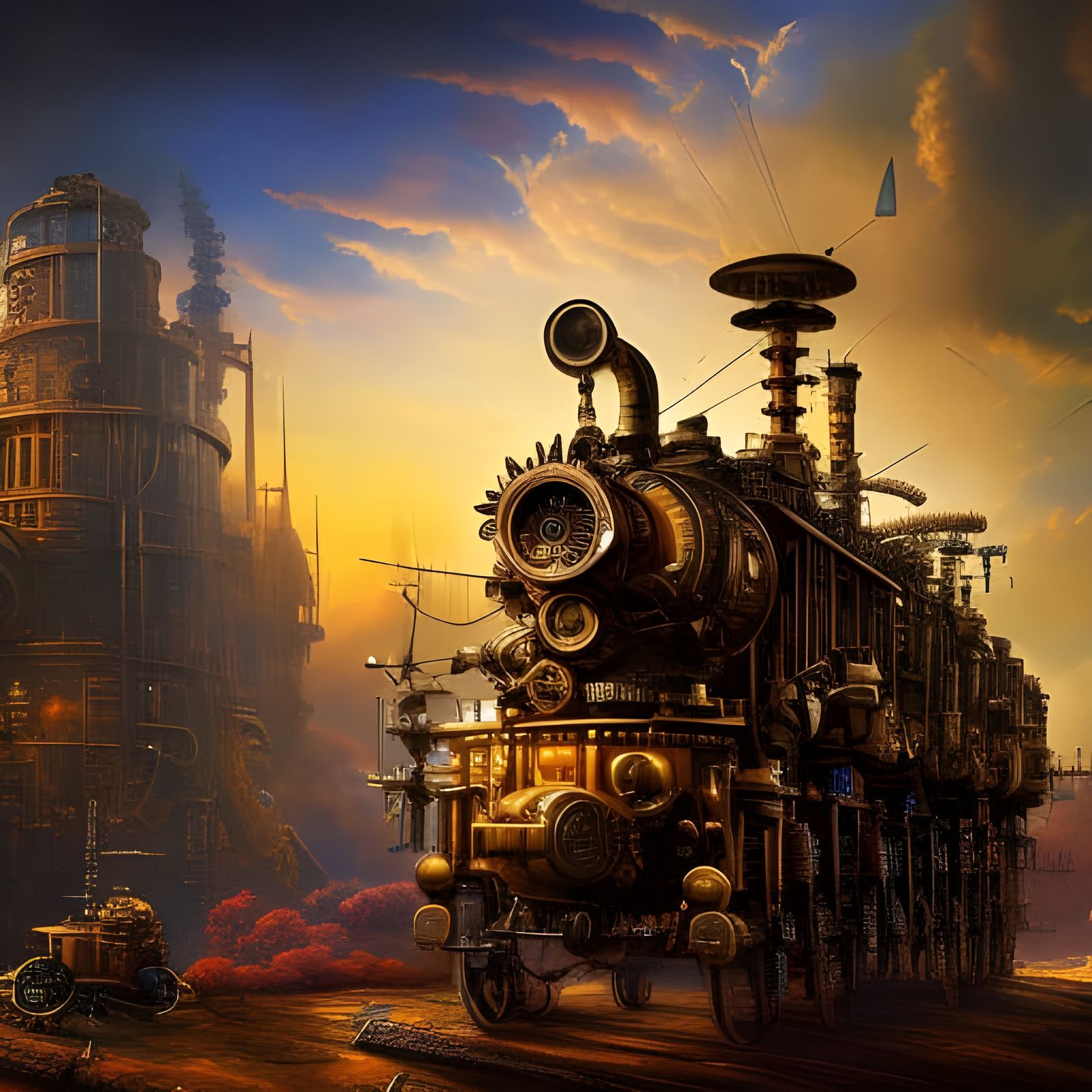 Steampunk Engine Dog: An Intricate Masterpiece