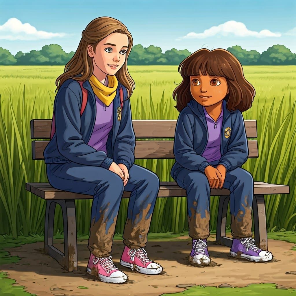 Brittany and Dora on a Wetland Field Trip