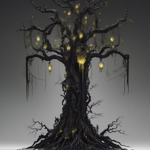 Rotthorn Reaper: Monstrous Tree of Death with Crimson Runes
