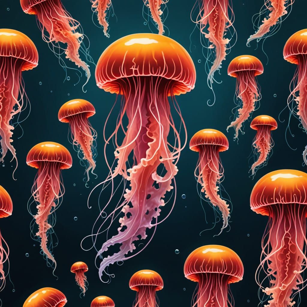 Hell Jellyfish Emerging from Lava