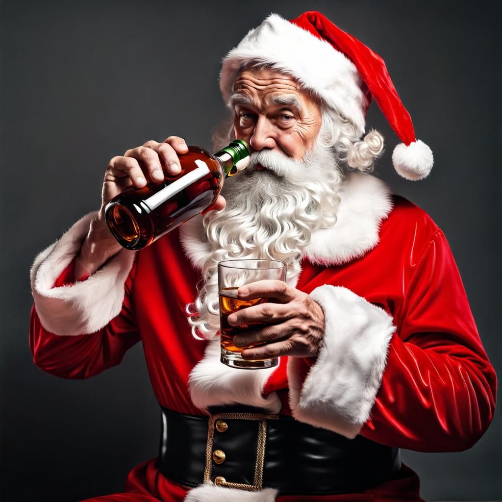 Santa Claus Drinks Whiskey: A Vinyl Portrait