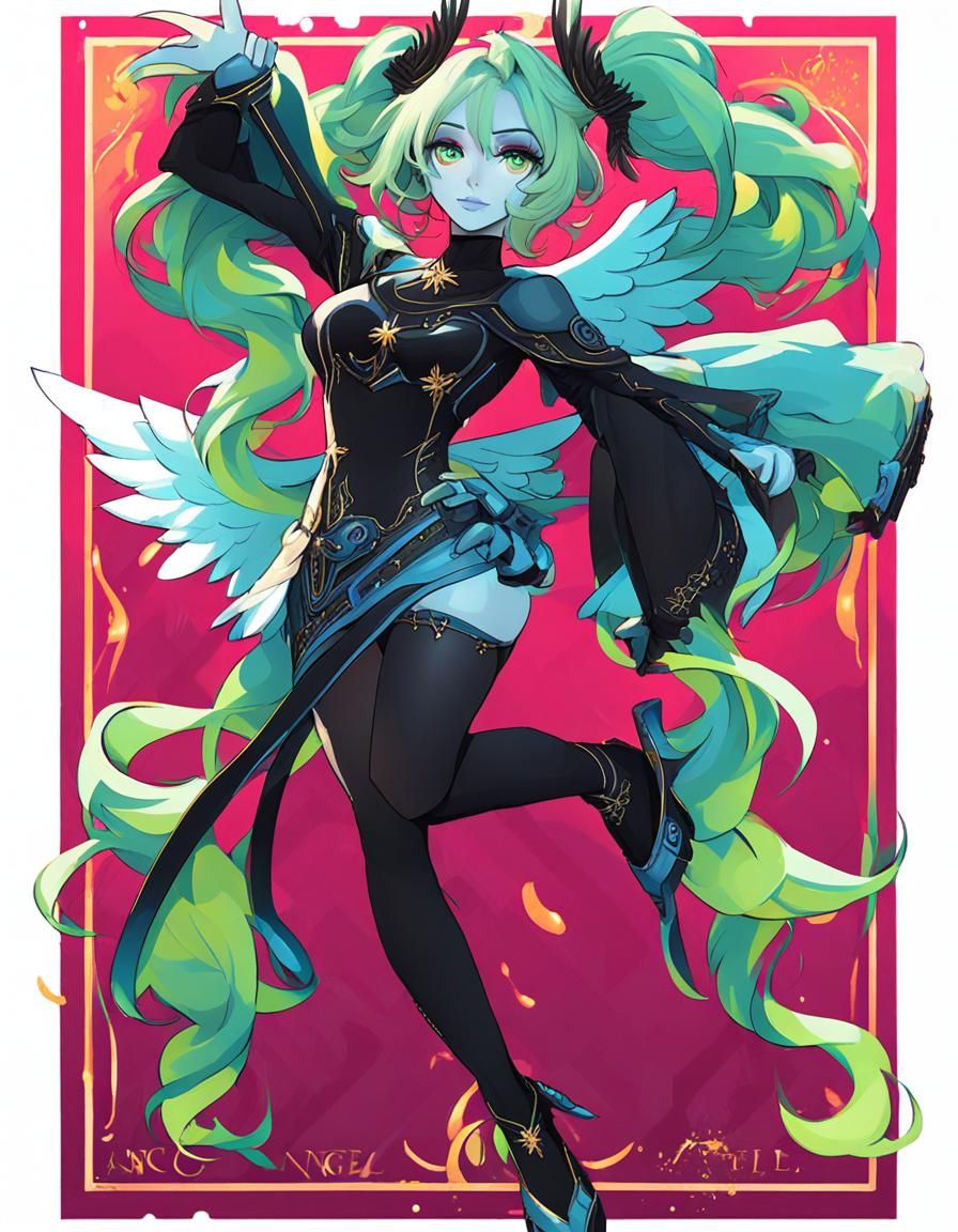 Ethereal Angel Character with Wings