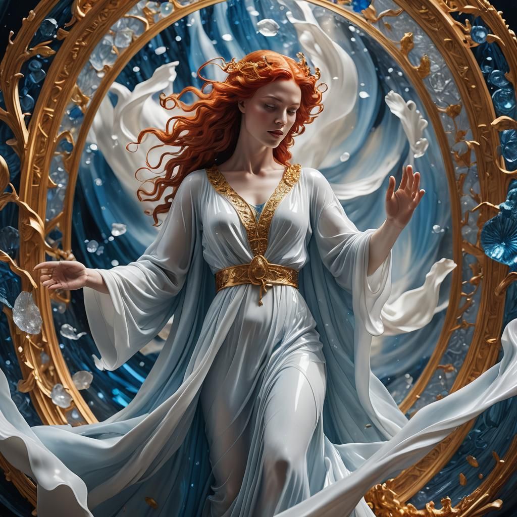 Moses Tosses Woman: Lalique French Art Nouveau