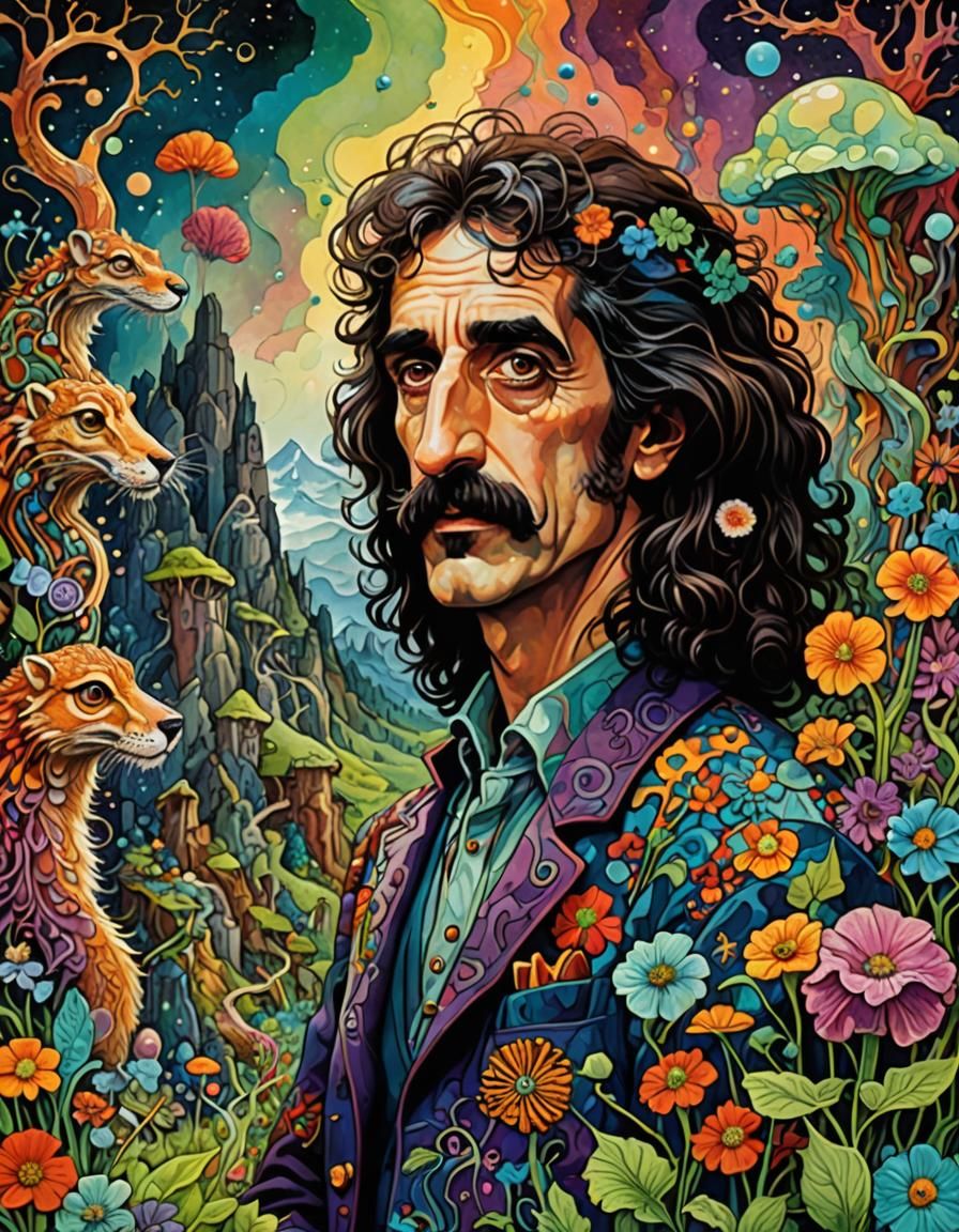 Frank Zappa with weasels