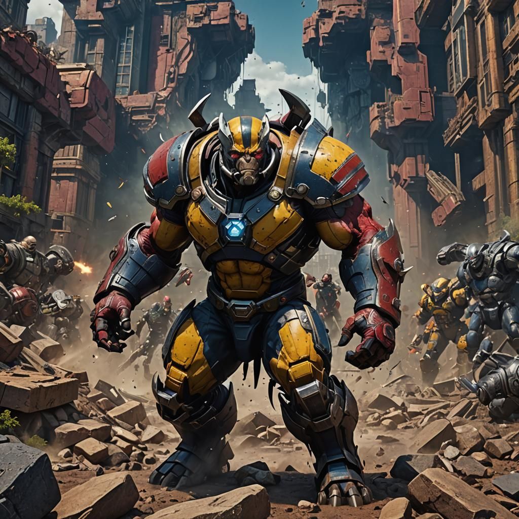 X-Men Juggernaut Detailed Matte Painting