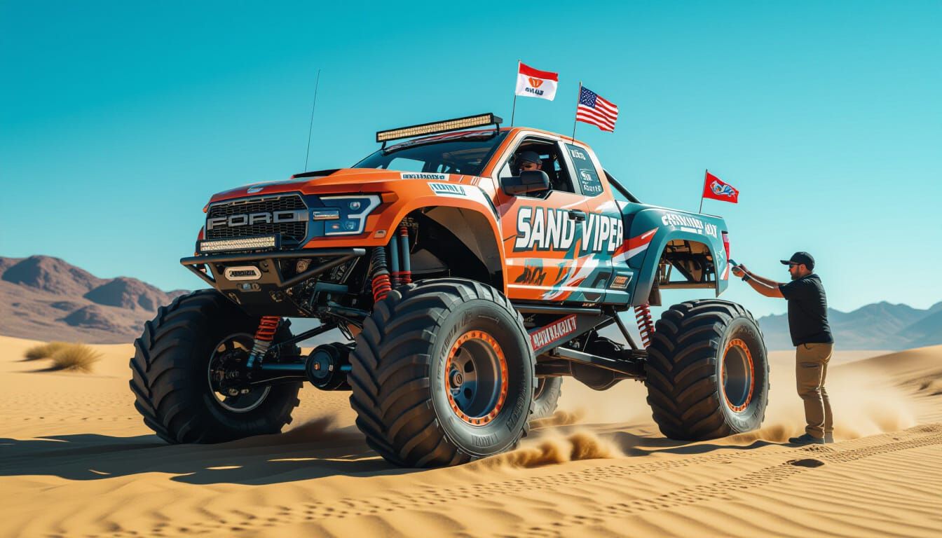 Sand Viper Monster Truck with Desert Crew