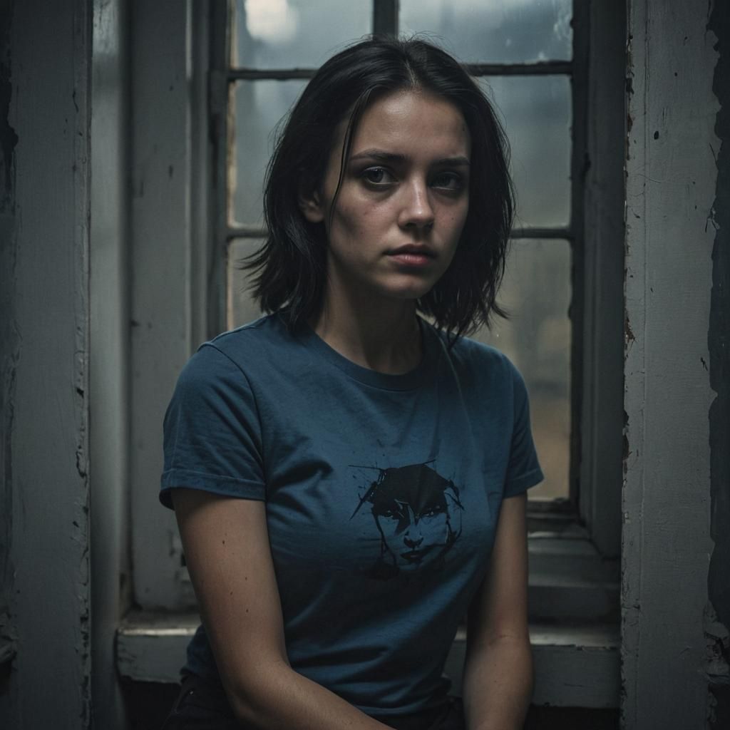 Dystopian Surrealism: Woman in Shadow