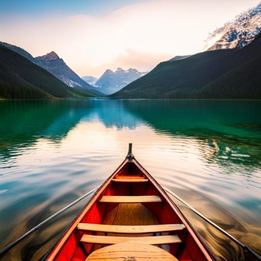 Crystal Lake Mountain Scene in Crisp Detail