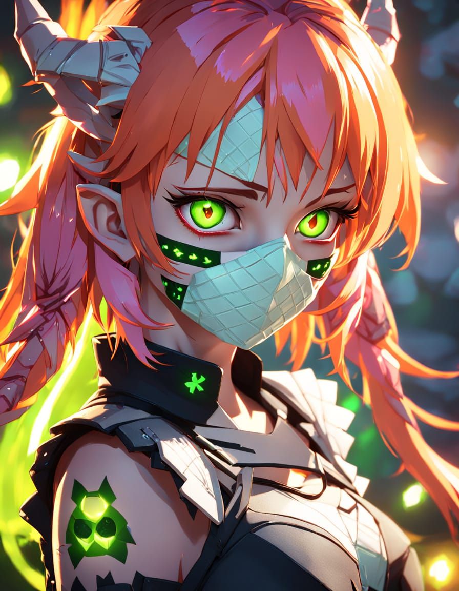 Gwen Tennyson Monster Girl Concept Art in Anime Style