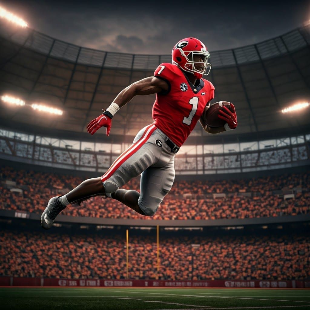 Georgia Bulldogs Touchdown: Digital Art in 8K