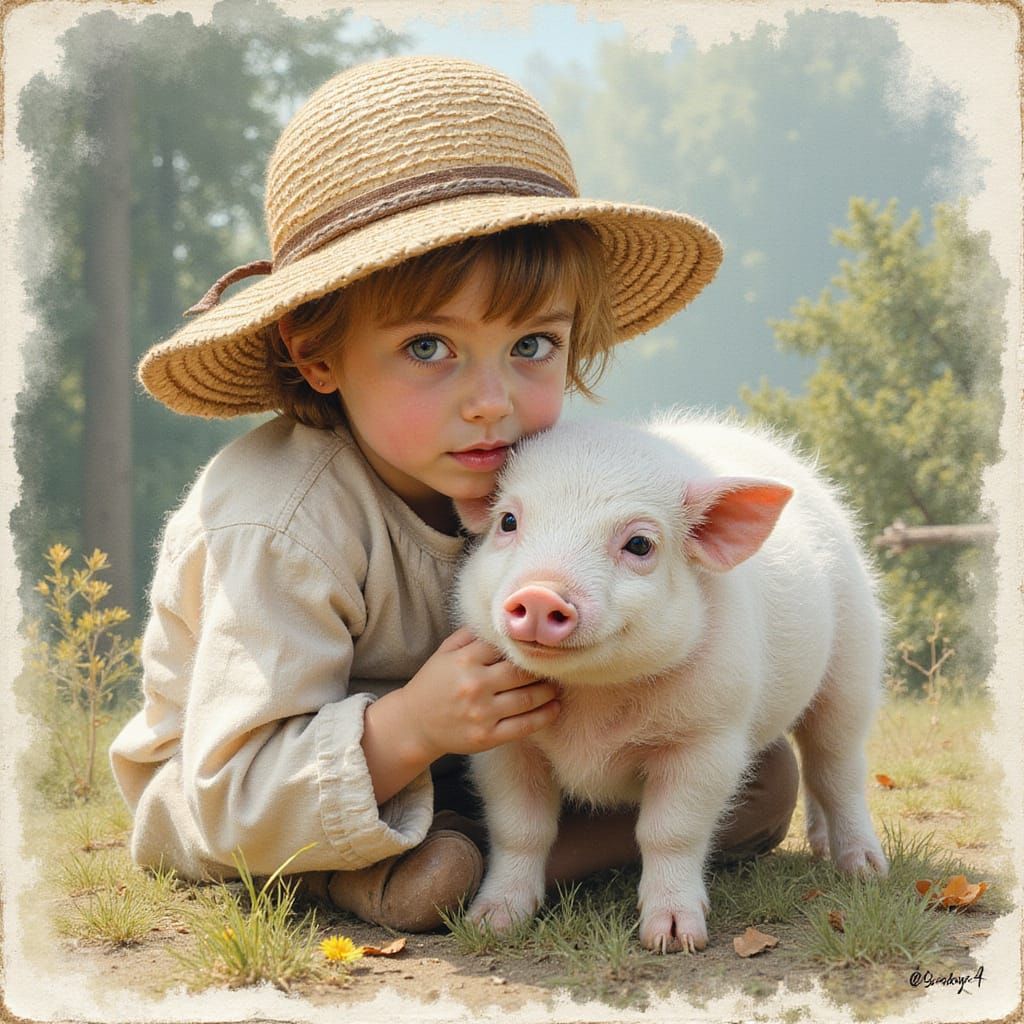 Joyful Friends in Vibrant Storybook Style