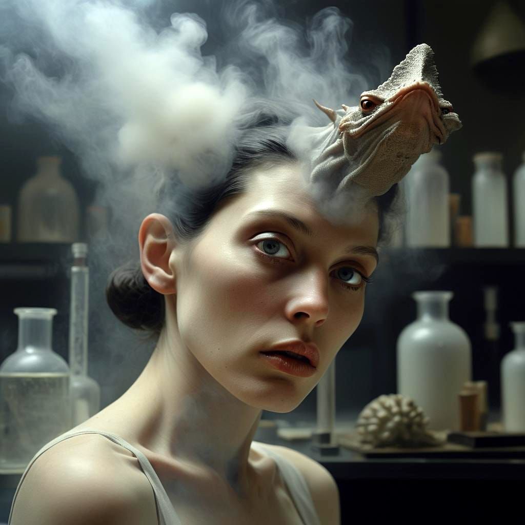 Serene, Exotic Portraits in Surreal Laboratory, Hyperrealism