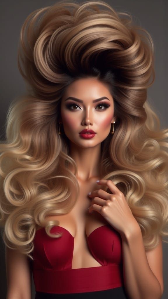 1980s Haute Couture with Big Hair