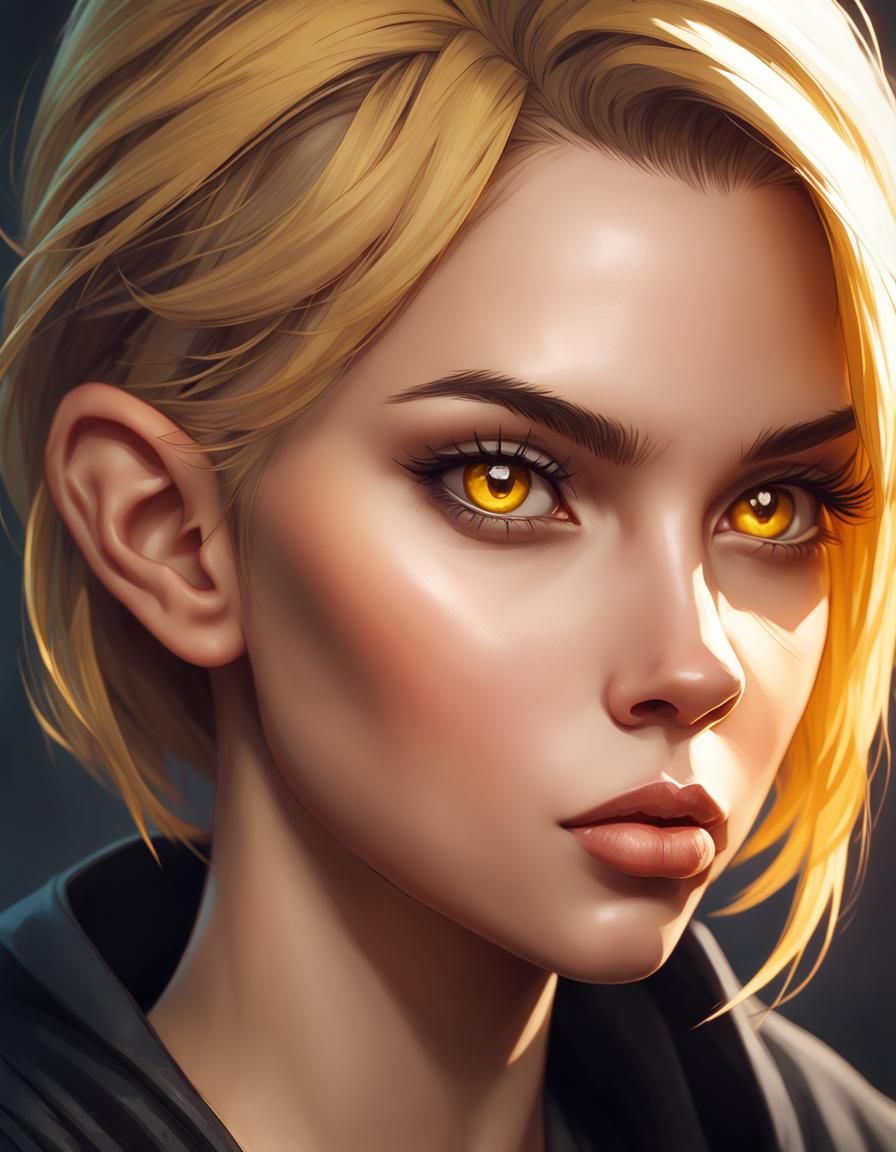 Detailed Dark Fantasy Portrait of a Goth Artificer