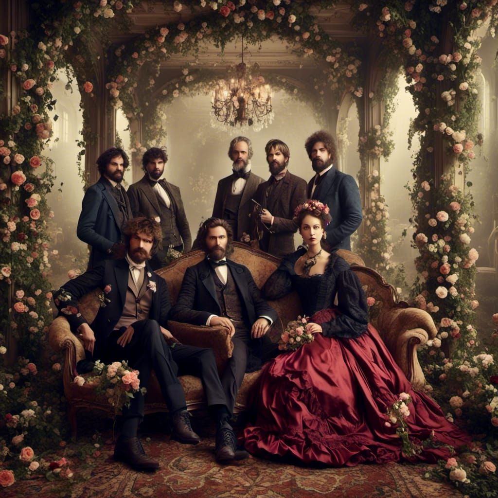 Victorian Era Scene in Hyperrealism Style