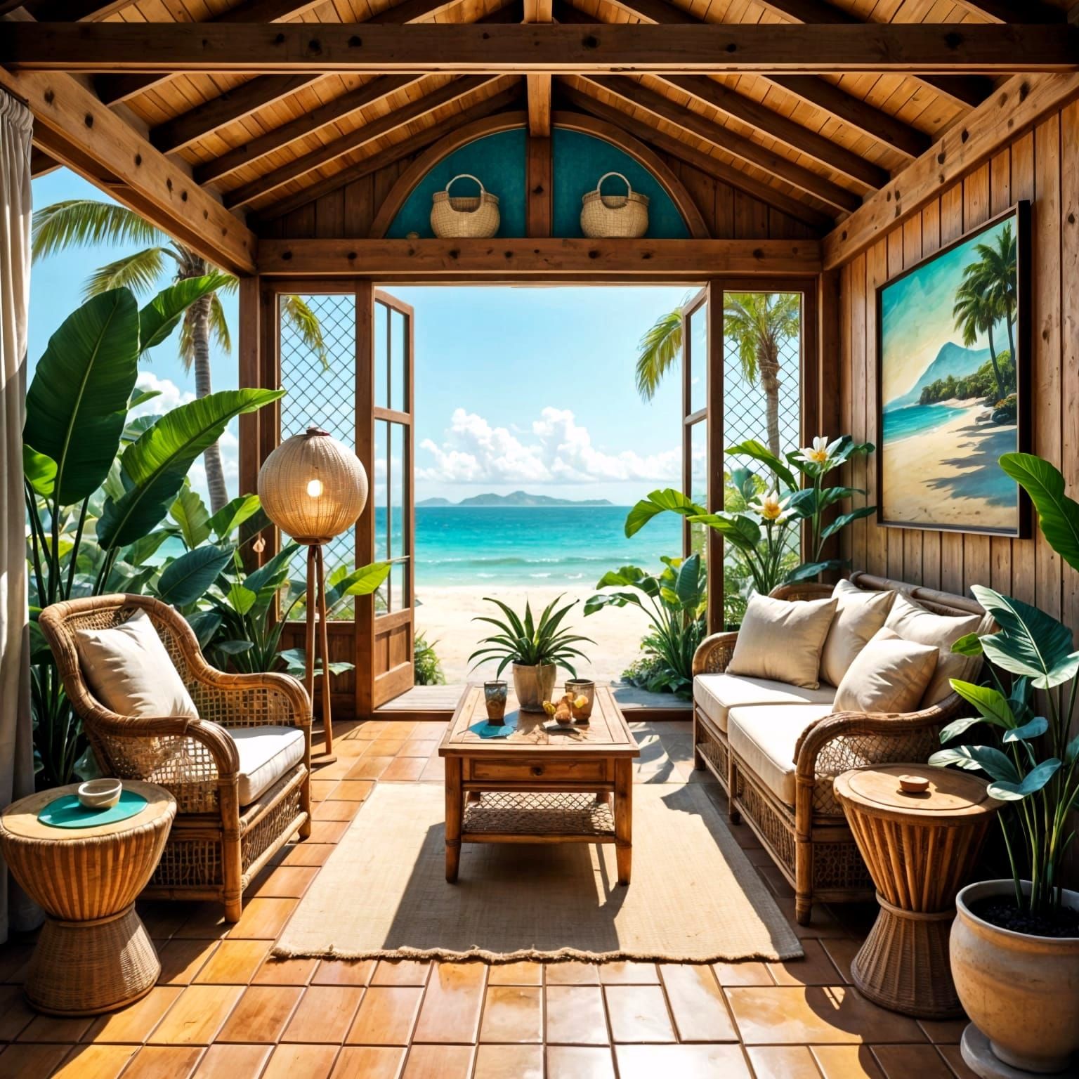 Vintage Rustic Bungalow Veranda