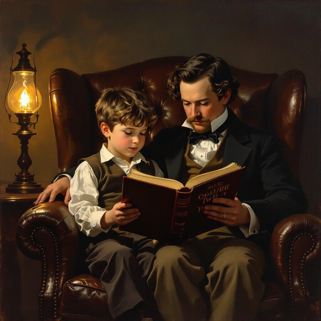 Charles Dickens Reads Oliver Twist With Young Boy