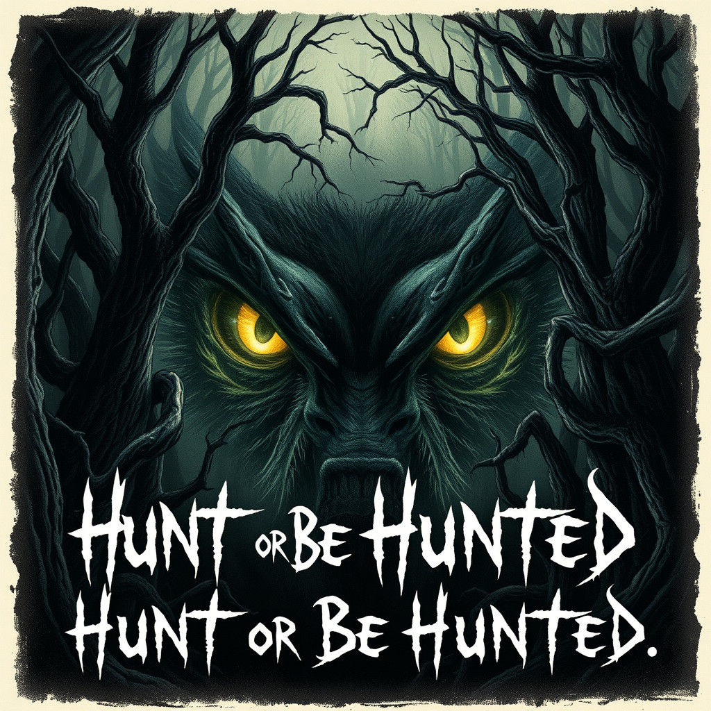 Glowing Predator Eyes in Dark Fantasy Style