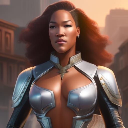 Futuristic Space Sheriff Concept Art Portrait