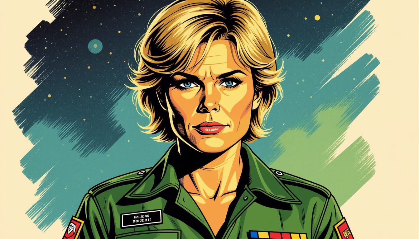 Samantha Carter in Comic Art Style of Bernie Wrightson