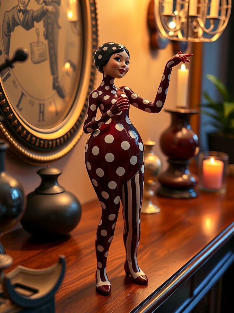 Dazzling Gum Sculpture on Mahogany Mantelpiece