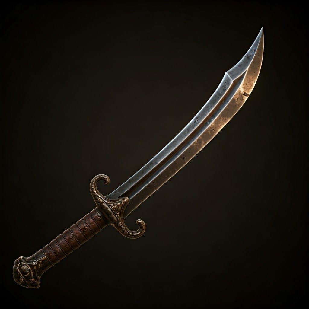 Historical Sword in Amber Brown Steel