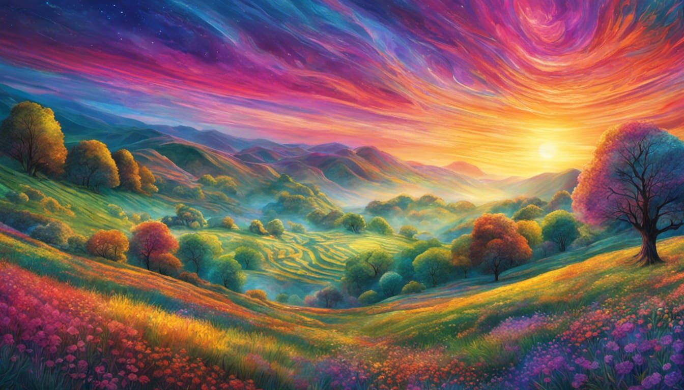 Celtic Sunrise: Holographic Cosmic Illustration
