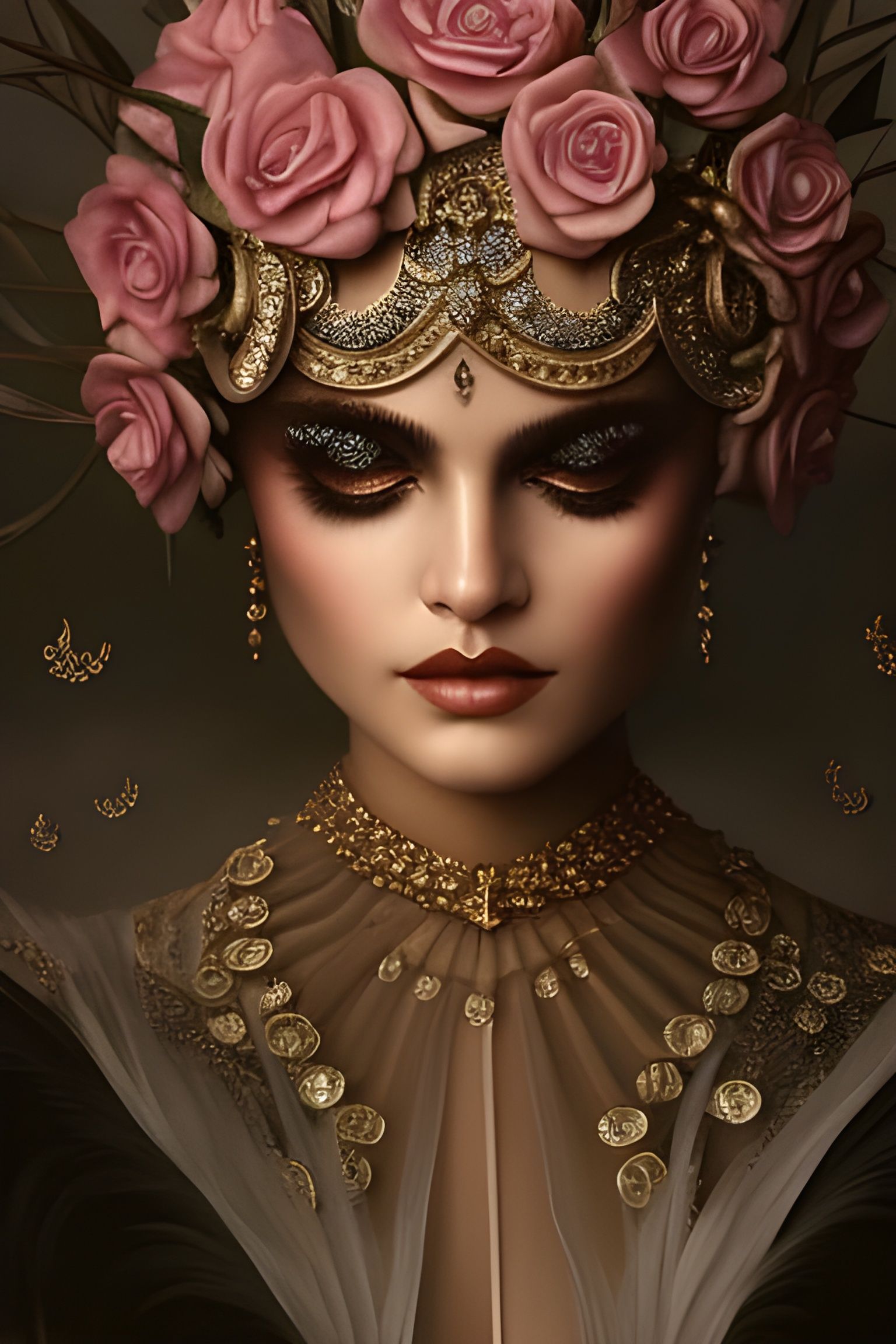 Intricate Emoji Portrait in Ethereal Vaporwave Style