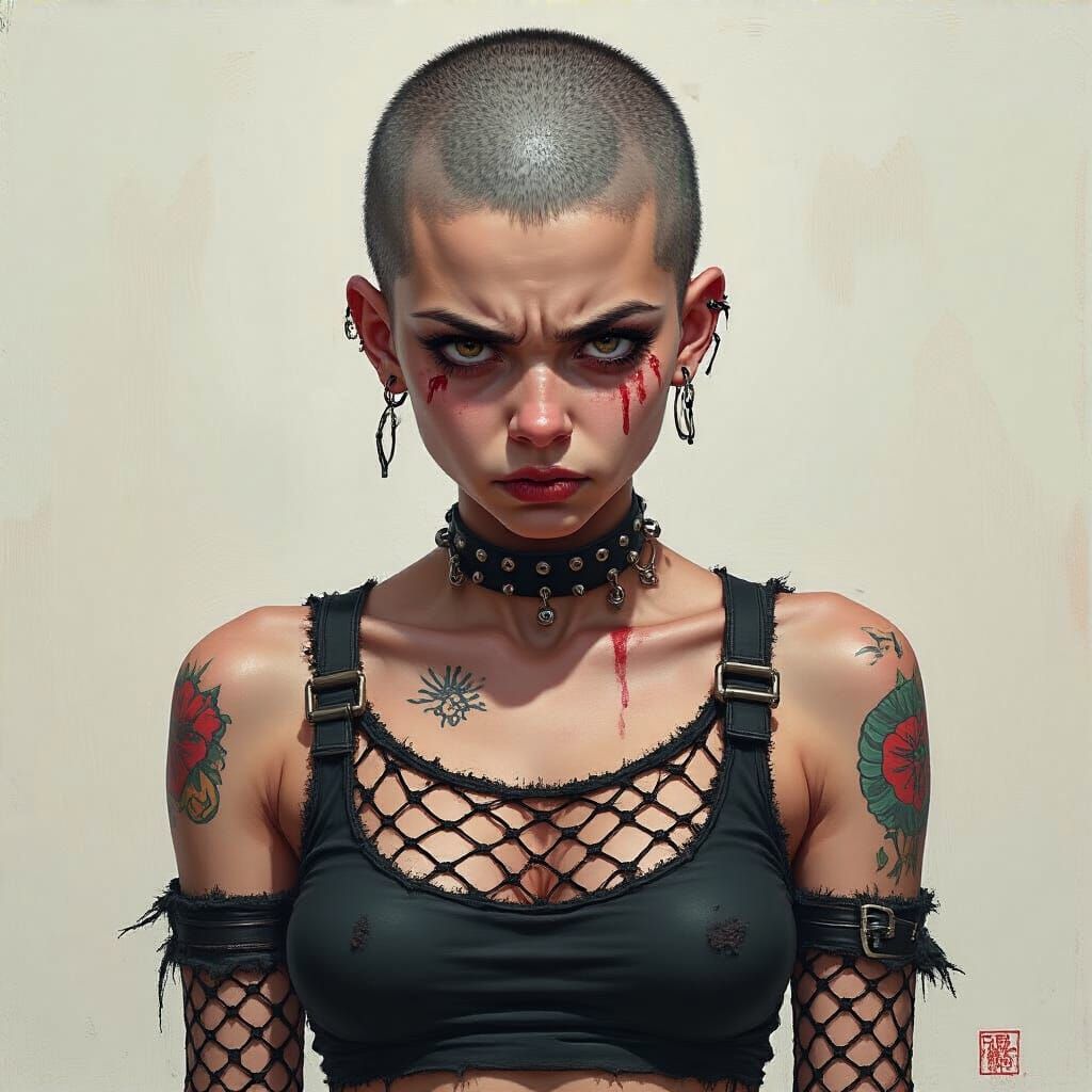 Punk Girl: Vulnerability in Chaotic Oils