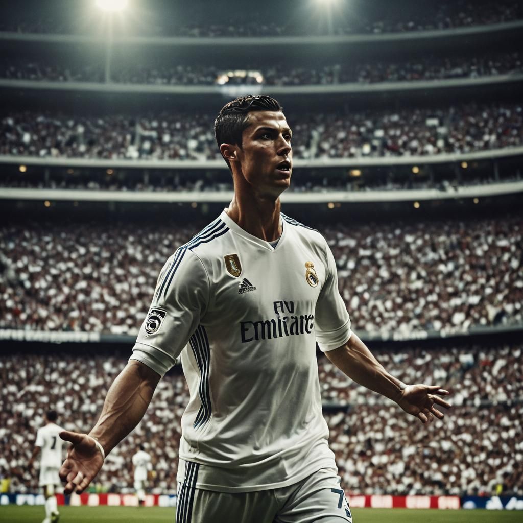 Cristiano Ronaldo at Santiago Bernabeu Stadium