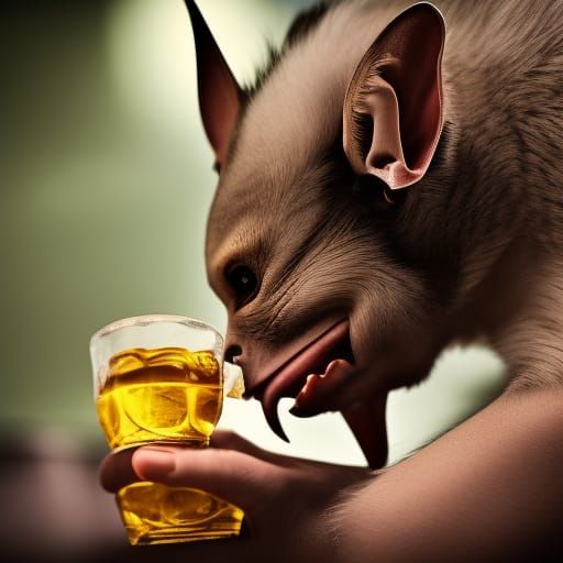 Goblin Drinking Tequila