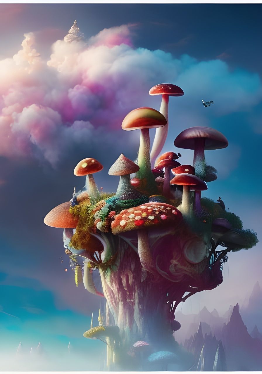 Enchanted Mushroom Hotel in Fantasy World