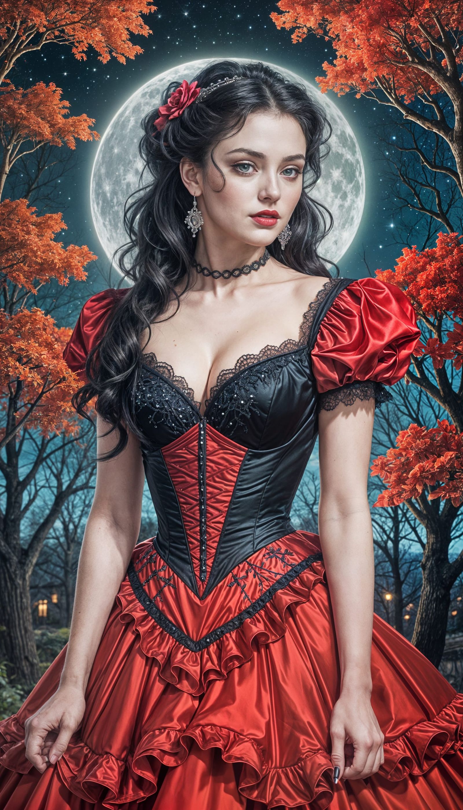 Glamorous Vampire Princess in Midnight Attire