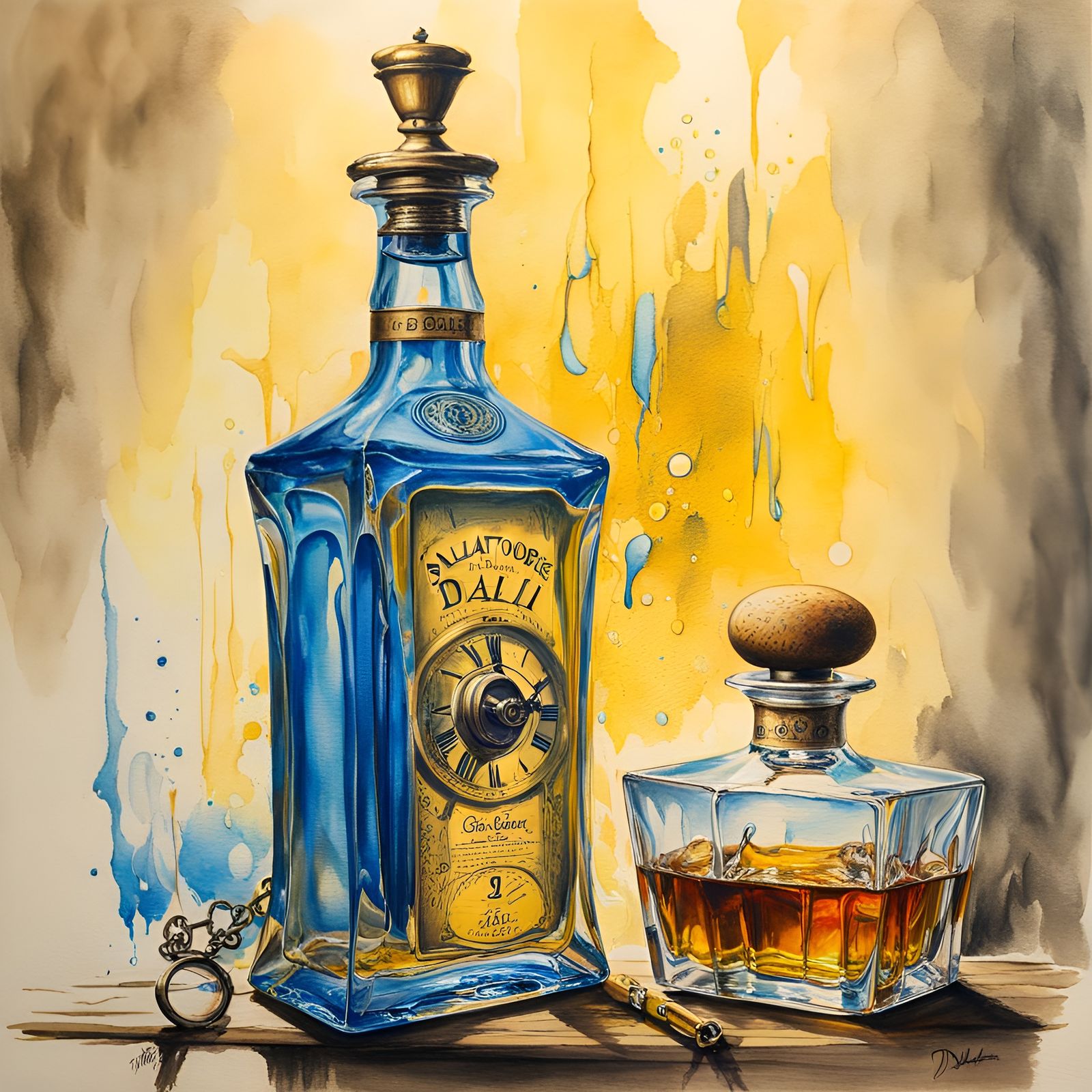 Salvador Dali Inspired Time in a Bottle