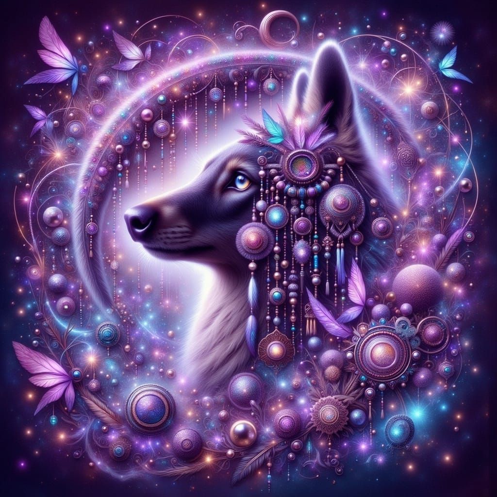 Mystical Purple Aura Surrounds a Dreamy Landscape