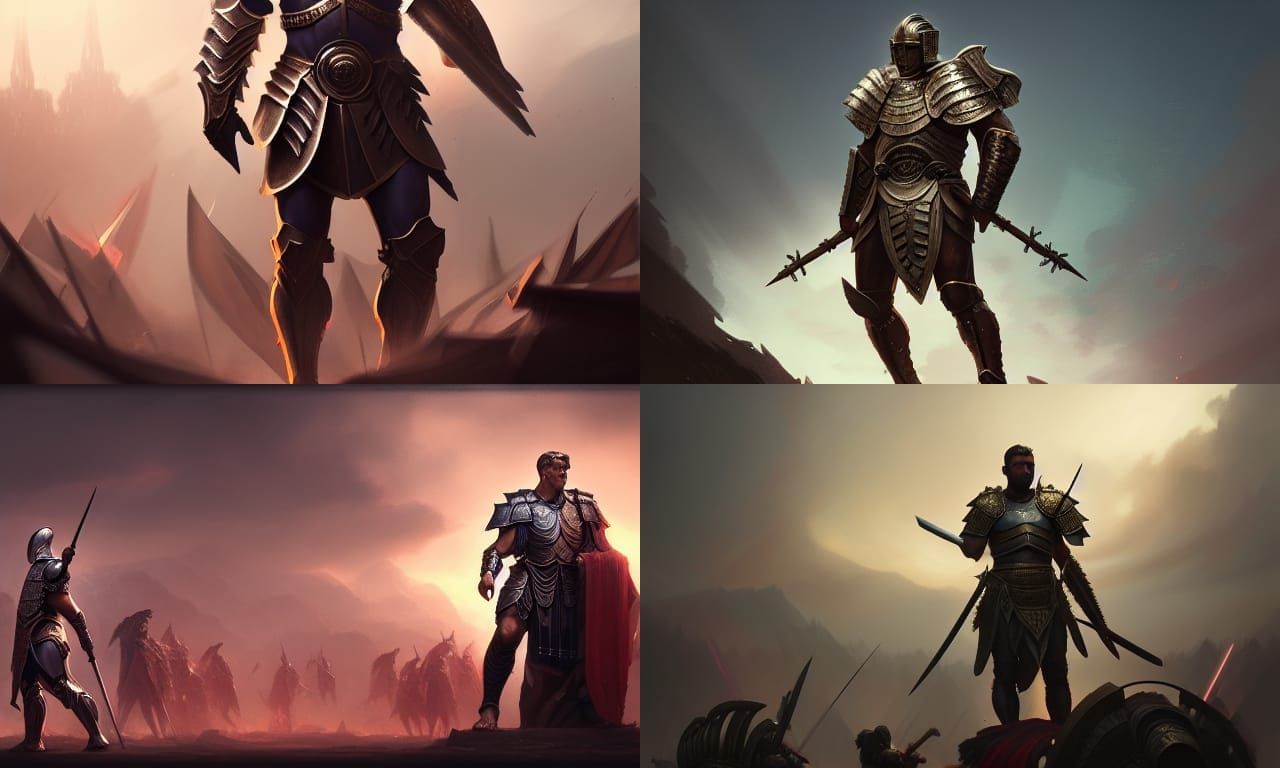 Roman Emperor in Nordic Armor, Digital Art