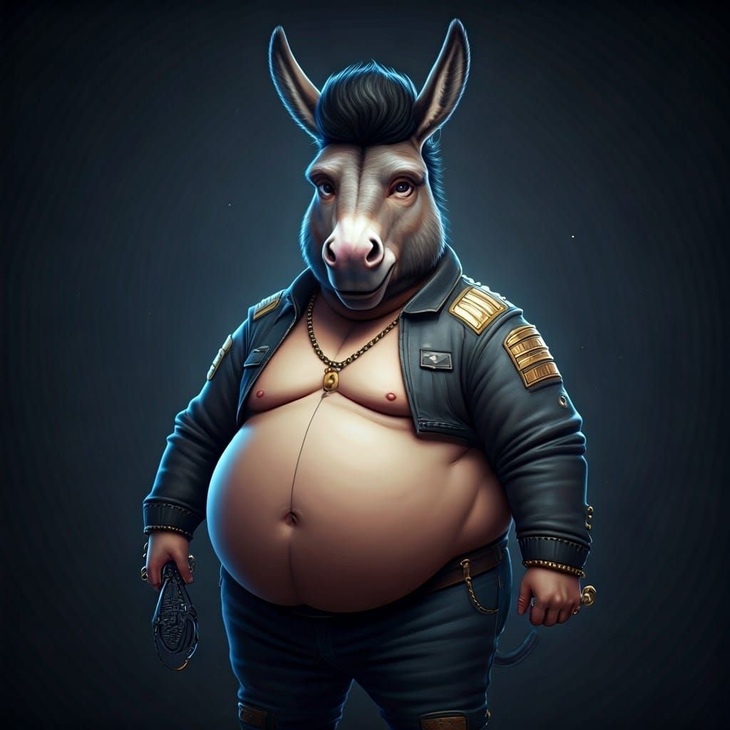 Donkey Channels Fat Elvis in Epic 3D Masterpiece