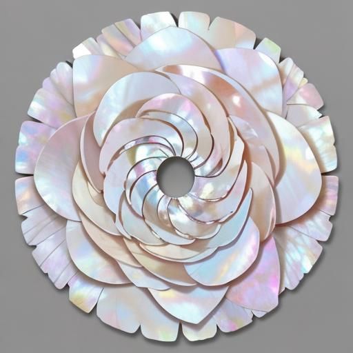 Mother-of-Pearl Flower with Luminous Petals