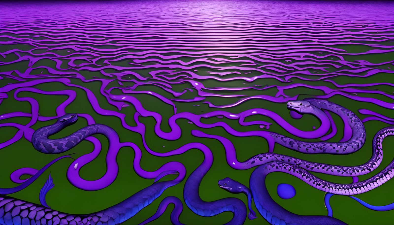 Mystical Jörmungandr: World Serpent in a Magical Jungle