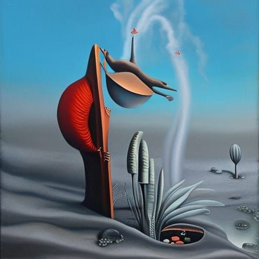 Surreal Naïve Art Painting Captures Desperate Emotion