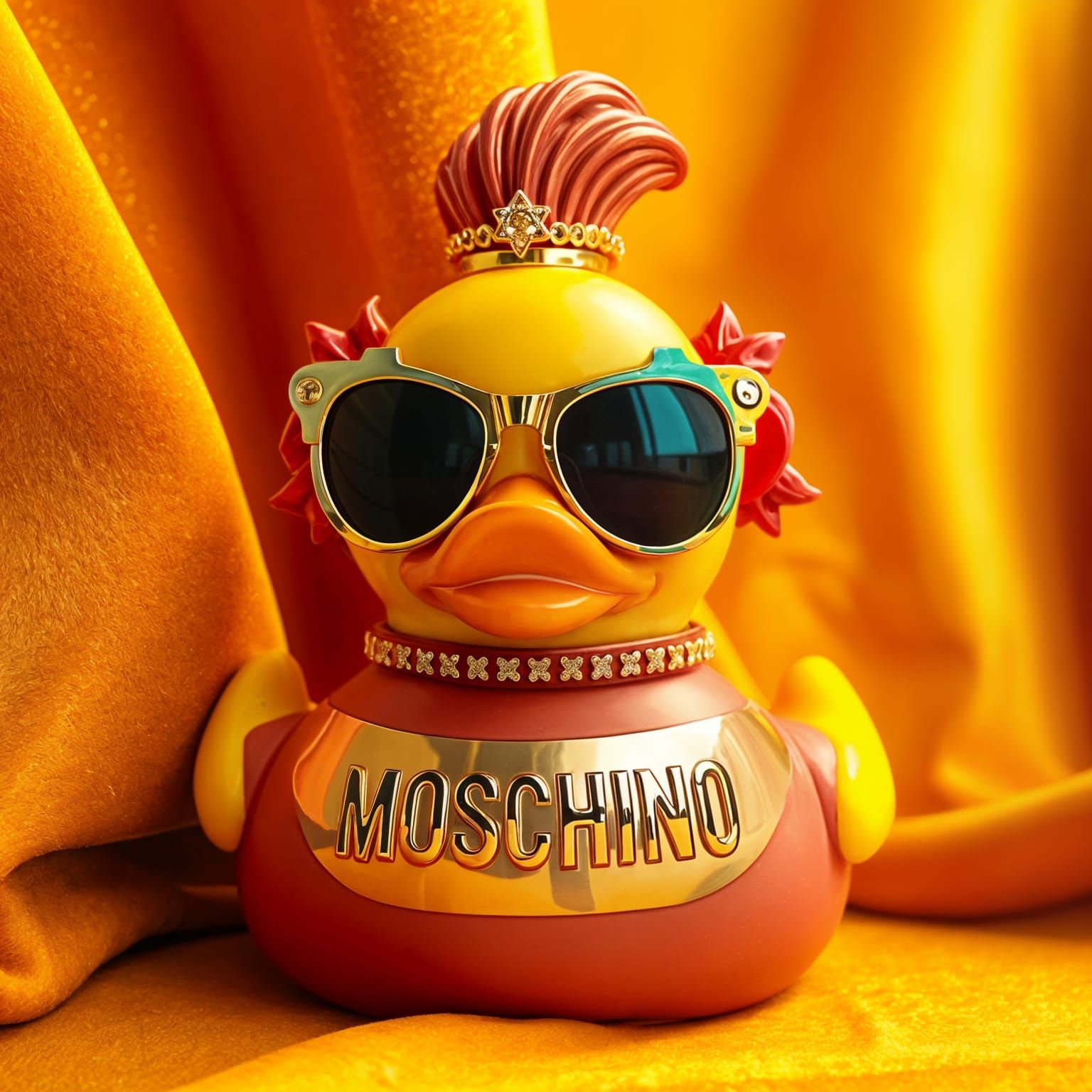 Rubber Duck in Luxury Fashion Style