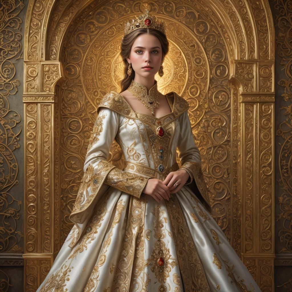 Stunning Princess Portrait in Artgerm Style, 8K