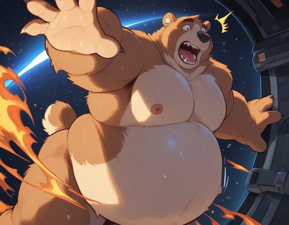 Obese Bear's Freefall in Galactic Space