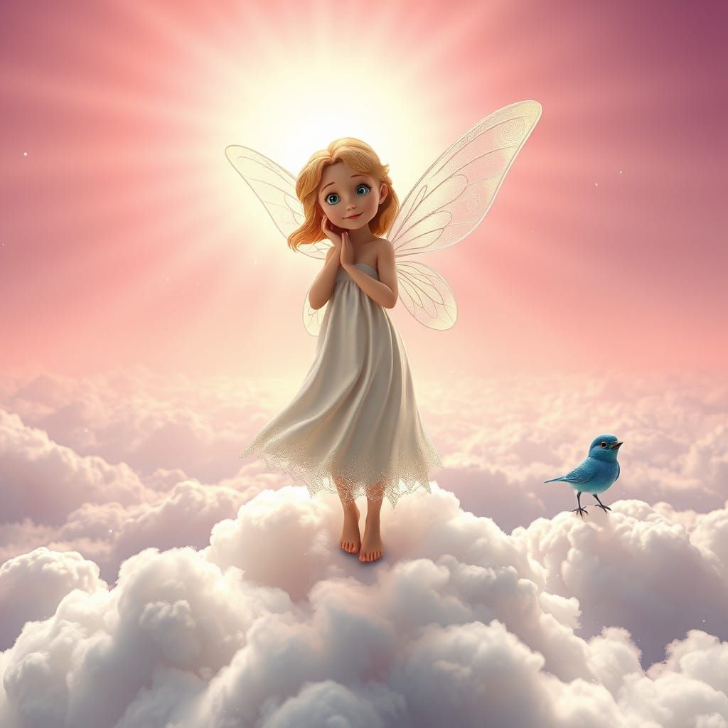 Enchanted Fairy in a Whimsical Cloudscape