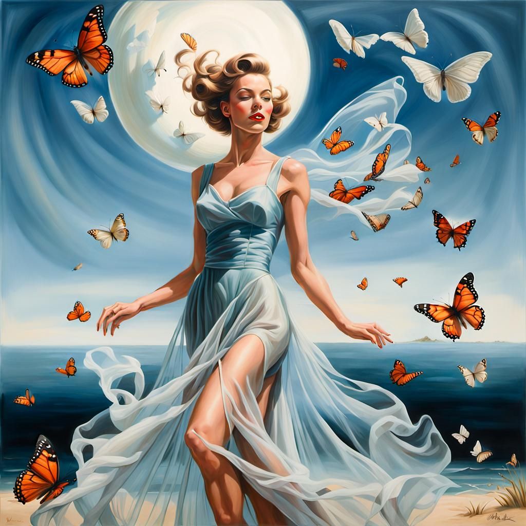 Butterfly woman